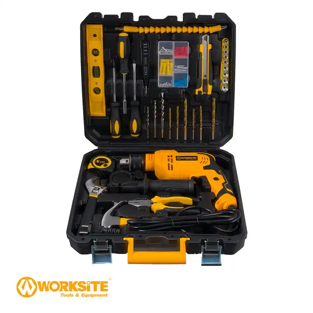 کیت دریل چکشی برقی با لوازم 100 عددی